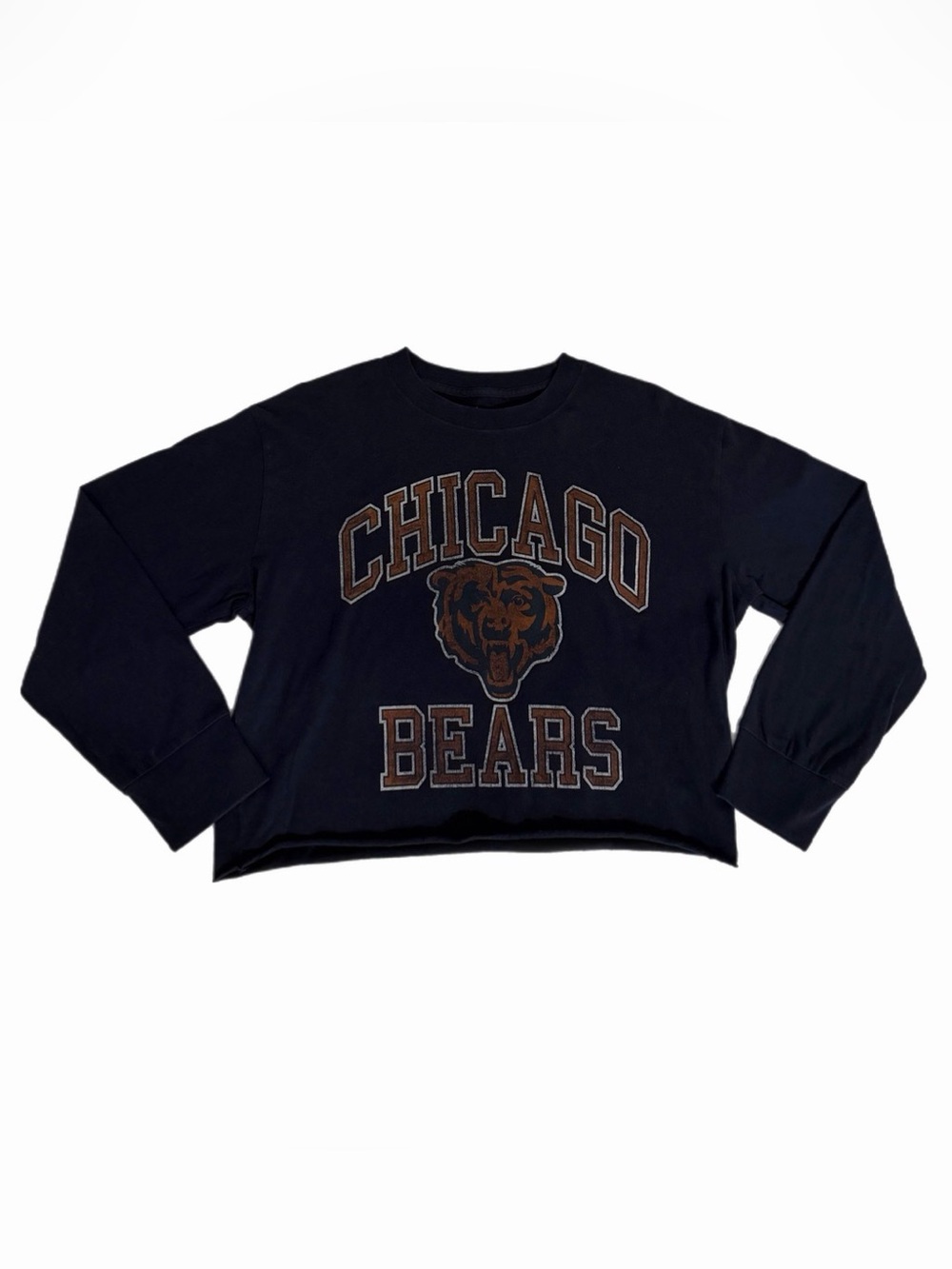 Women’s M Chicago Bears Cropped Sweatshirt NFL Team Apparel Pullover Official.